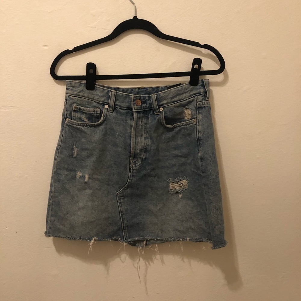 H&M denim mini skirt